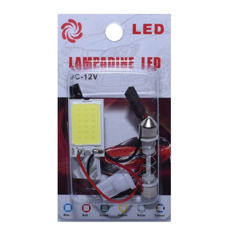 Panou LED COB plafoniera auto 12V in ambalaj, kit complet cu toate accesoriile