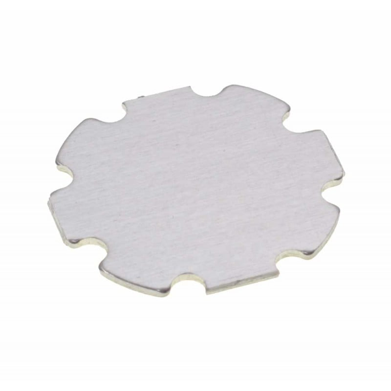 Suport radiator aluminiu 26mm pentru chip LED COB, verso cu suprafata plana pentru montaj