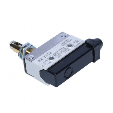 Limitator mecanic cu rola, vedere laterala cu terminale de conectare si marcaje circuit