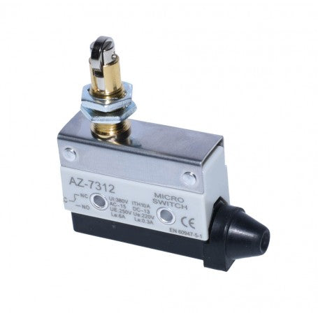 Limitator cu cui si rola mobila 10A 250V AC, corp metalic compact, pentru automatizari industriale
