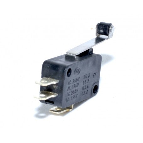 Microintrerupator limitator 16A, vedere laterala stanga cu inscriptionare AC 250V pe carcasa