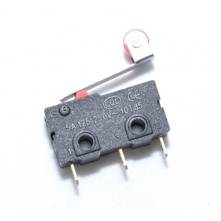 Limitator mini cu rola, vedere frontala cu marcaj 5A 250V, terminale PIN
