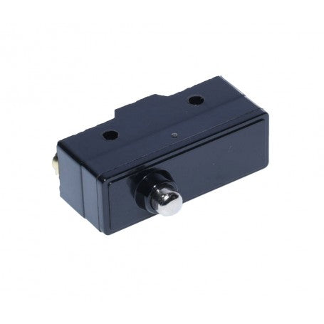 Limitator de cursa cu buton lateral, orificii de montaj vizibile, 15A