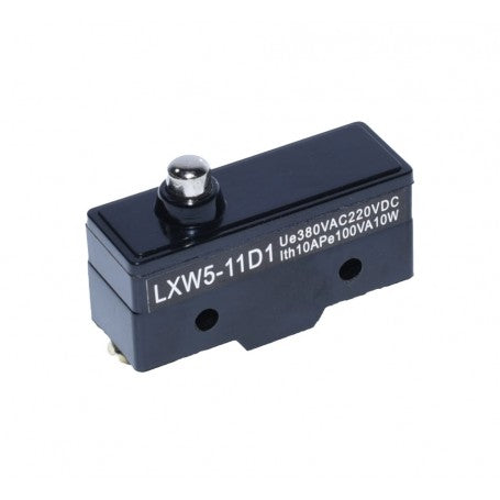 Limitator de cursa cu buton push, 15A, 380V AC, carcasa ABS ignifug, pentru automatizari industriale