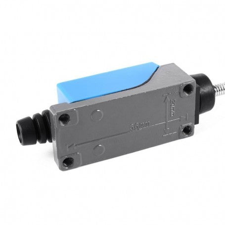 Limitator cu arc, vedere baza cu gauri de montaj 4mm si dimensiuni marcate