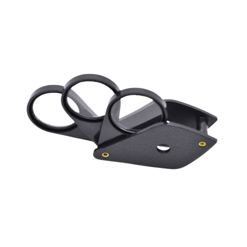 Lupa breloc pliabila 3 in 1 cu trei niveluri de marire, design compact negru cu detalii aurii
