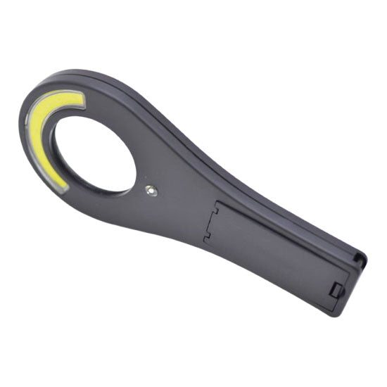 Lupa de mana cu LED COB alb si UV, lentila 32mm, maner ergonomic compact 125mm, alimentata cu baterii