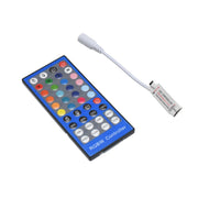Mini controller RGBW cu telecomanda IR 40 taste, compatibil benzi LED 12V-24V, format compact