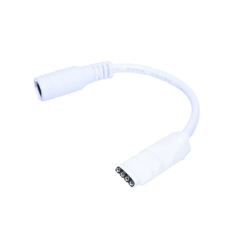 Amplificator banda LED RGB cu conector DC 2.1mm si pini de intrare 4-pin vizibili