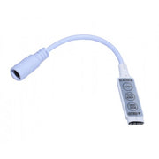Mini-controller RGB pentru banda LED 3528/5050, 3 taste, mufa DC 2.1mm, tensiune 5-24V DC