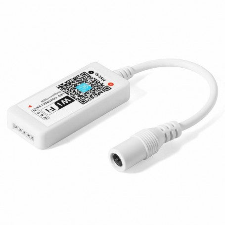 Controler LED RGBW Wi-Fi 5-24V, vedere laterala, conector DC 2.1mm inclus