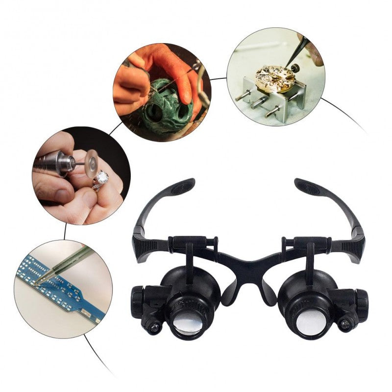 Ochelari lupa utilizati la reparatii electronice, ceasornicarie, bijuterii si lipire componente mici