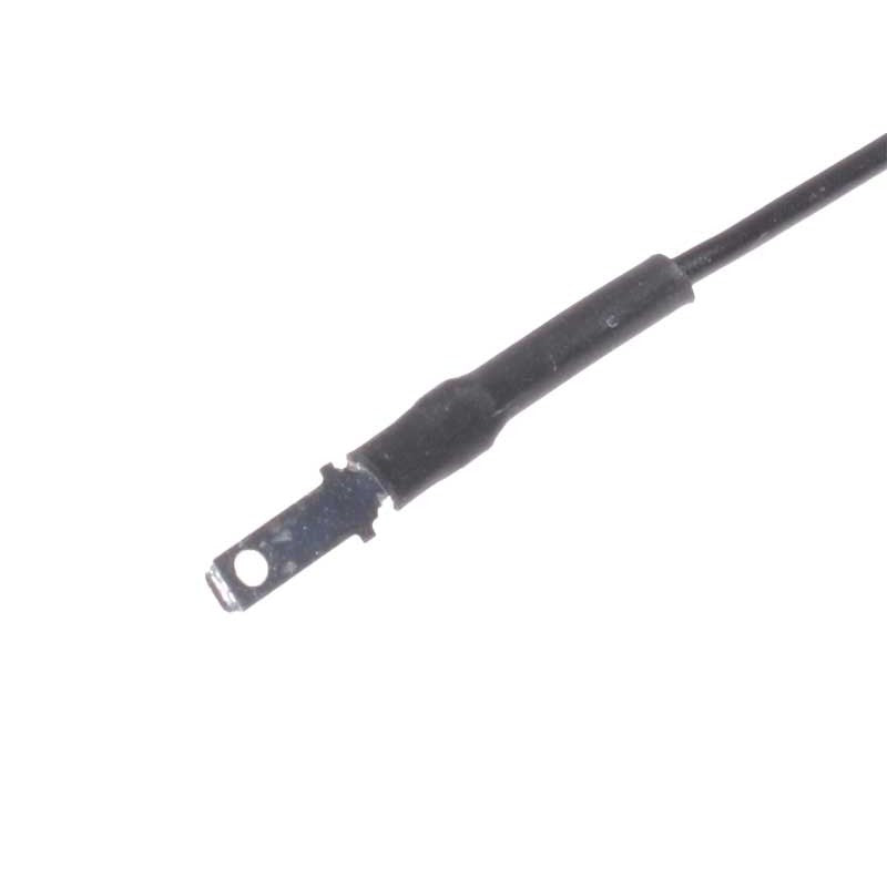 Papuc electric tata 2,8mm cu fir negru pre-sertizat 20cm, set 100 bucati, conector din alama