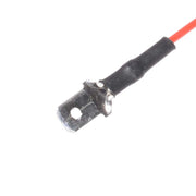 Papuc electric tata 6,3mm pre-sertizat pe fir rosu de 20cm, set 100 bucati, conector din alama