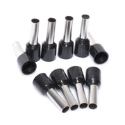 Pini terminali izolati negri 6mm2, lungime 12mm, set 100 bucati pentru conexiuni electrice sigure