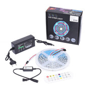 Banda LED RGB 12V 5m IP65, kit complet cu alimentator, controller Bluetooth si telecomanda 24 taste