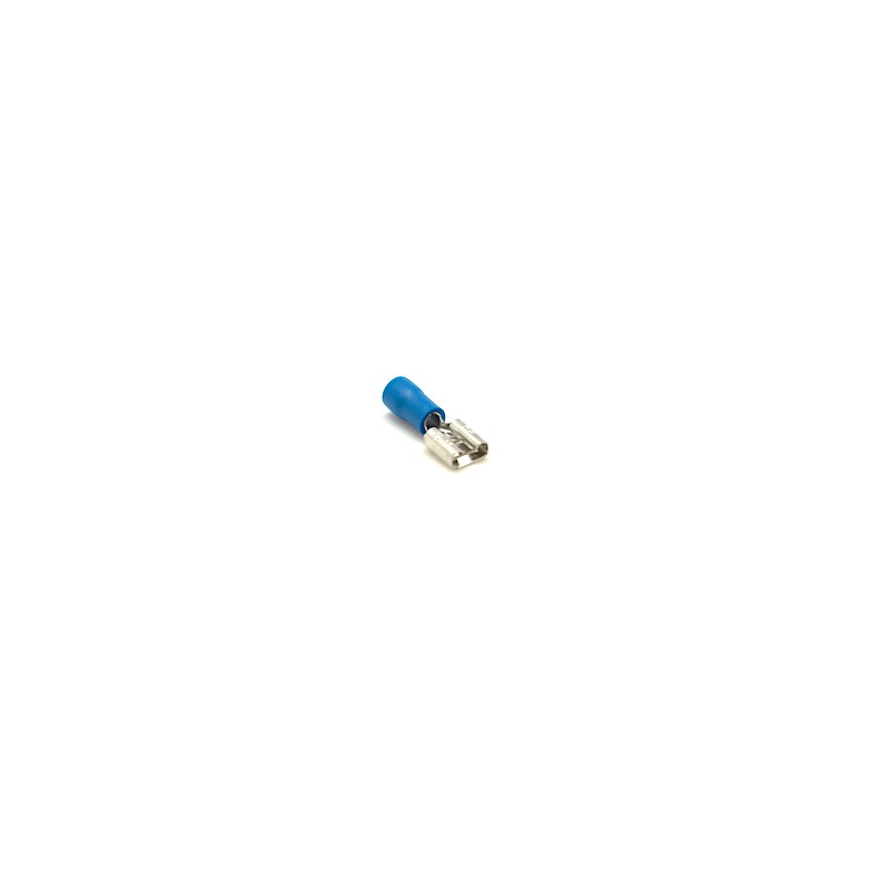 Papuc electric izolat mama 6,3mm, vedere laterala individuala, izolatie albastra
