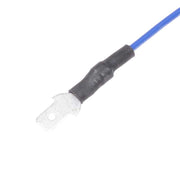Papuc electric tata 4,8mm pe fir albastru 20cm, terminal alama preserizat, set 100 buc