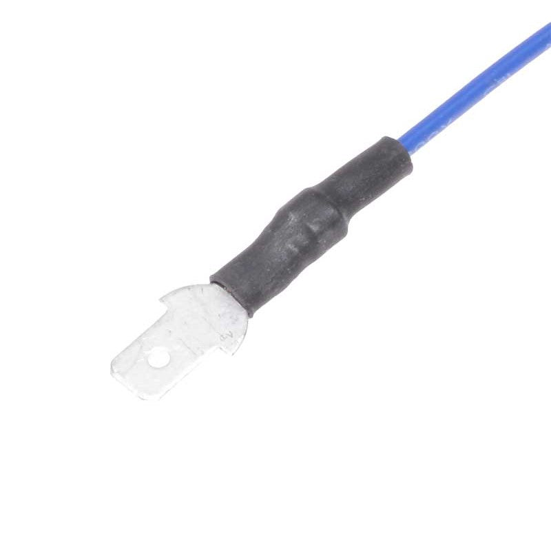 Papuc electric tata 4,8mm pe fir albastru 20cm, terminal alama preserizat, set 100 buc