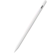 Stylus pen universal alb cu varf de 1,5 mm, incarcare USB-C si indicator LED, compatibil orice touchscreen