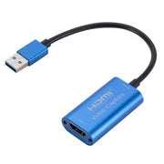Placa de captura video HDMI la USB 3.0, Full HD 1080p, carcasa aluminiu albastra, plug-and-play