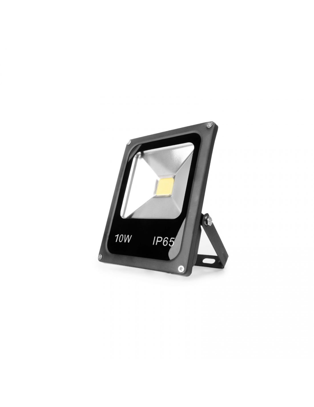 Proiector LED slim 10W IP65 cu chip COB, carcasa aluminiu gri, suport reglabil, pentru exterior