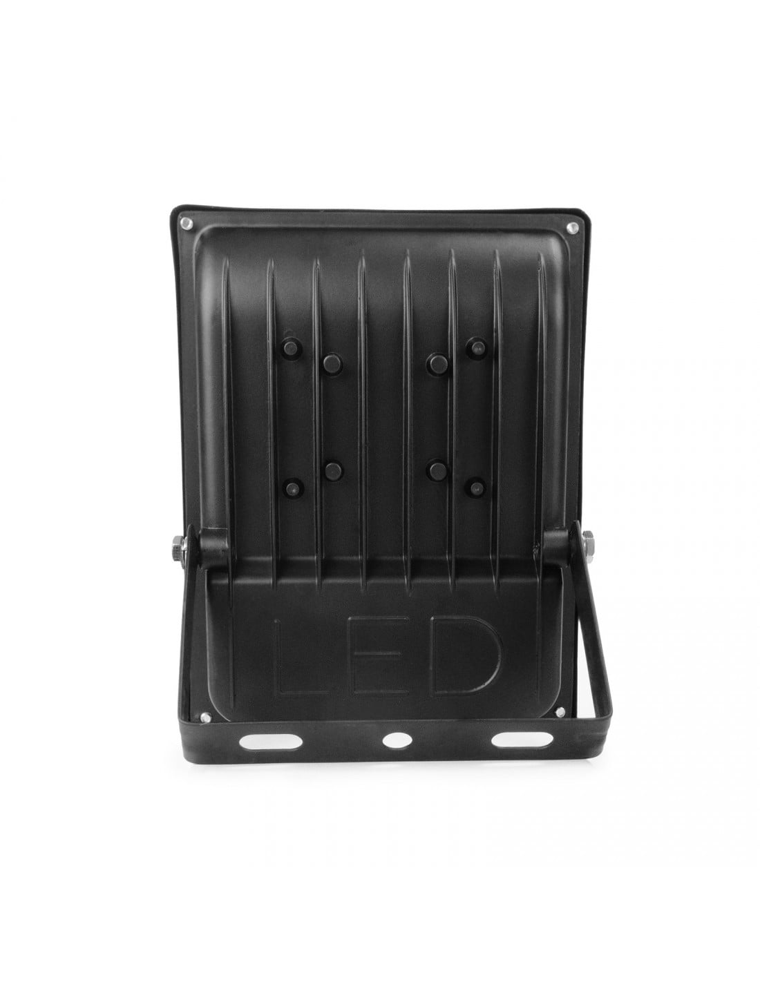 Proiector LED slim 30W vedere spate, radiator cu nervuri pentru disipare termica