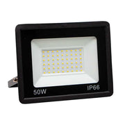 Proiector LED SMD 50W IP66 pentru exterior, carcasa neagra din aluminiu, suport reglabil