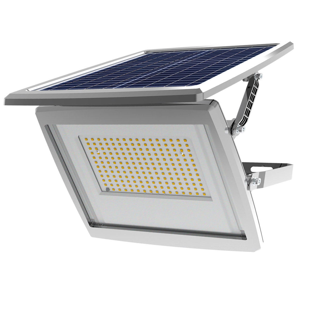Proiector solar LED 100W cu panou policristalin integrat, IP65, unghi iluminare 120 grade, montaj exterior