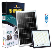 Proiector solar LED 300W IP67 cu panou solar monocristalin, telecomanda si acumulator LiFePO4, kit complet outdoor