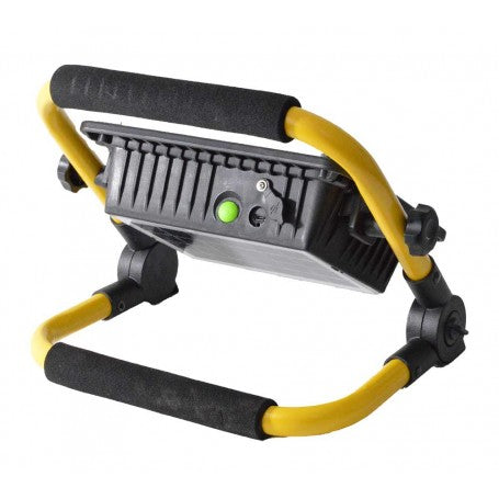 Proiector de lucru 50W IP67 vazut din spate cu ventilatie si indicator LED de incarcare