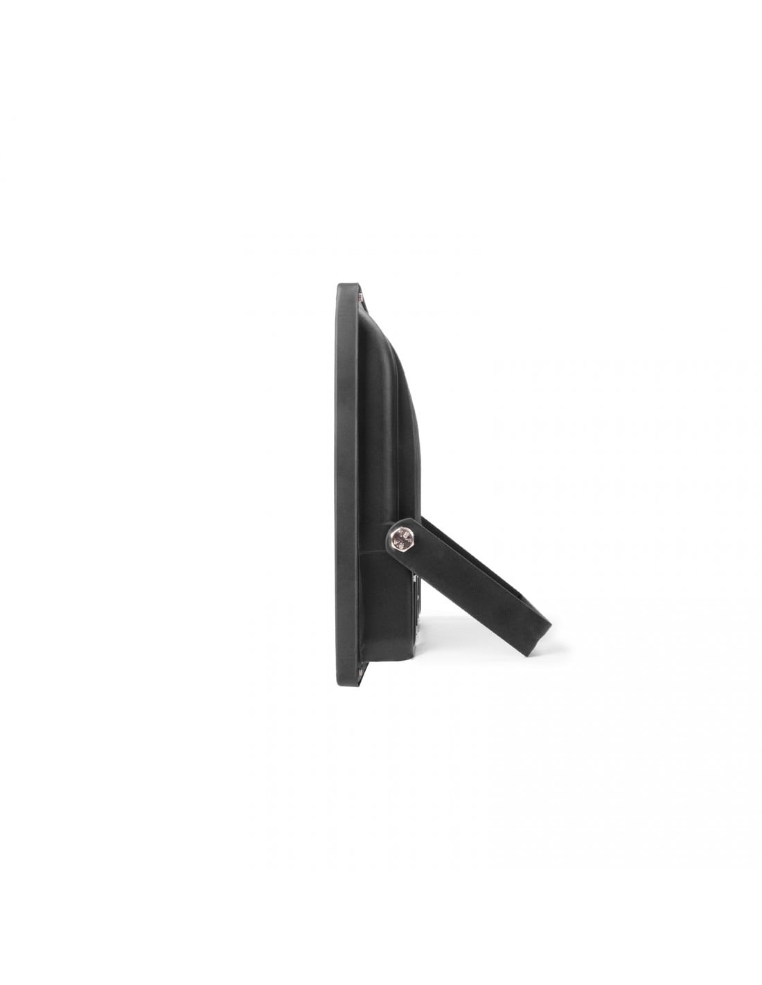 Proiector LED slim 10W, vedere laterala cu suport metalic reglabil pentru montaj pe perete