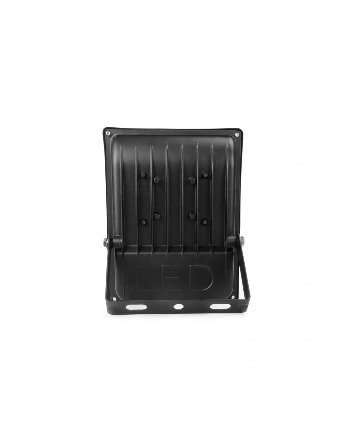 Proiector LED slim 10W, partea posterioara cu nervuri de racire din aluminiu