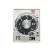 Releu de timp mecanic 220V AC, 4 plaje temporizare 4min-24h, contact 3A, cadran rotativ 0-24HR