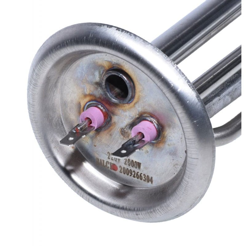 Detaliu terminals rezistenta boiler 2000W, 220V, borne ceramice pe flansa