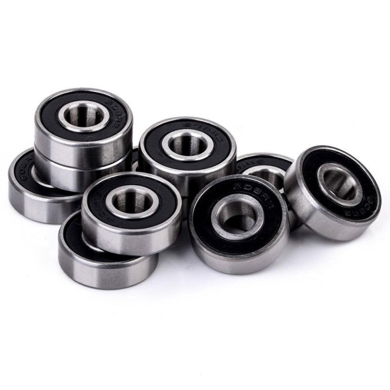 Set 10 rulmenti 627 2RS din otel, protectie dubla cauciuc, dimensiuni 7x22x7mm, pentru motoare si echipamente industriale