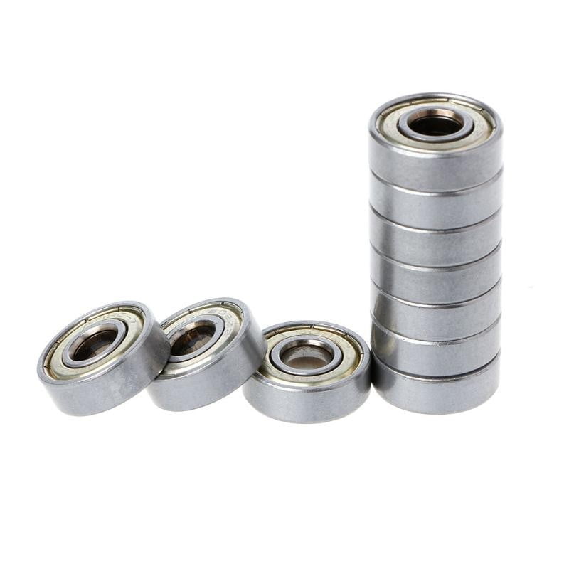 Rulmenti miniatura 628 ZZ cu scuturi metalice duble, set 10 bucati aranjate individual si in stiva