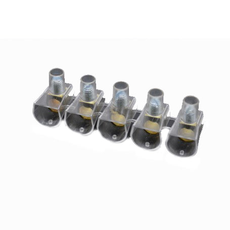 Reglete electrice tip pahar 16mm vazute din fata, constructie alama vizibila prin plastic transparent