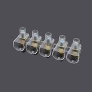 Set 5 reglete electrice tip pahar 500V 16mm, conectori cu surub din alama si carcasa transparenta