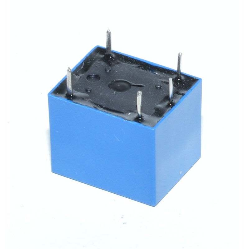 Releu electromagnetic 5 pini 6V DC, vedere baza cu contacte metalice pentru montare prin clema