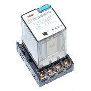 Releu electromagnetic industrial 12V DC, 10A, 250V AC, cu soclu 8 pini inclus, corp transparent