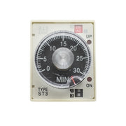 Temporizator mecanic ST3P 220V AC, cadran analogic 0-30 minute, 8 contacte, pentru automatizari electrice