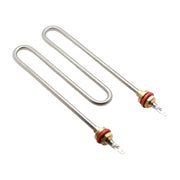 Rezistenta masina de spalat 2000W din inox, forma U, cu fitinguri alama si garnituri rosii, lungime 220mm