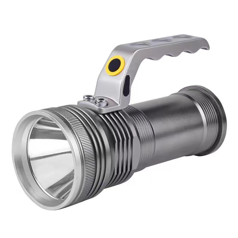 Lanterna LED portabila 800 lumeni, corp aluminiu anodizat cu maner ergonomic, acumulatori 18650