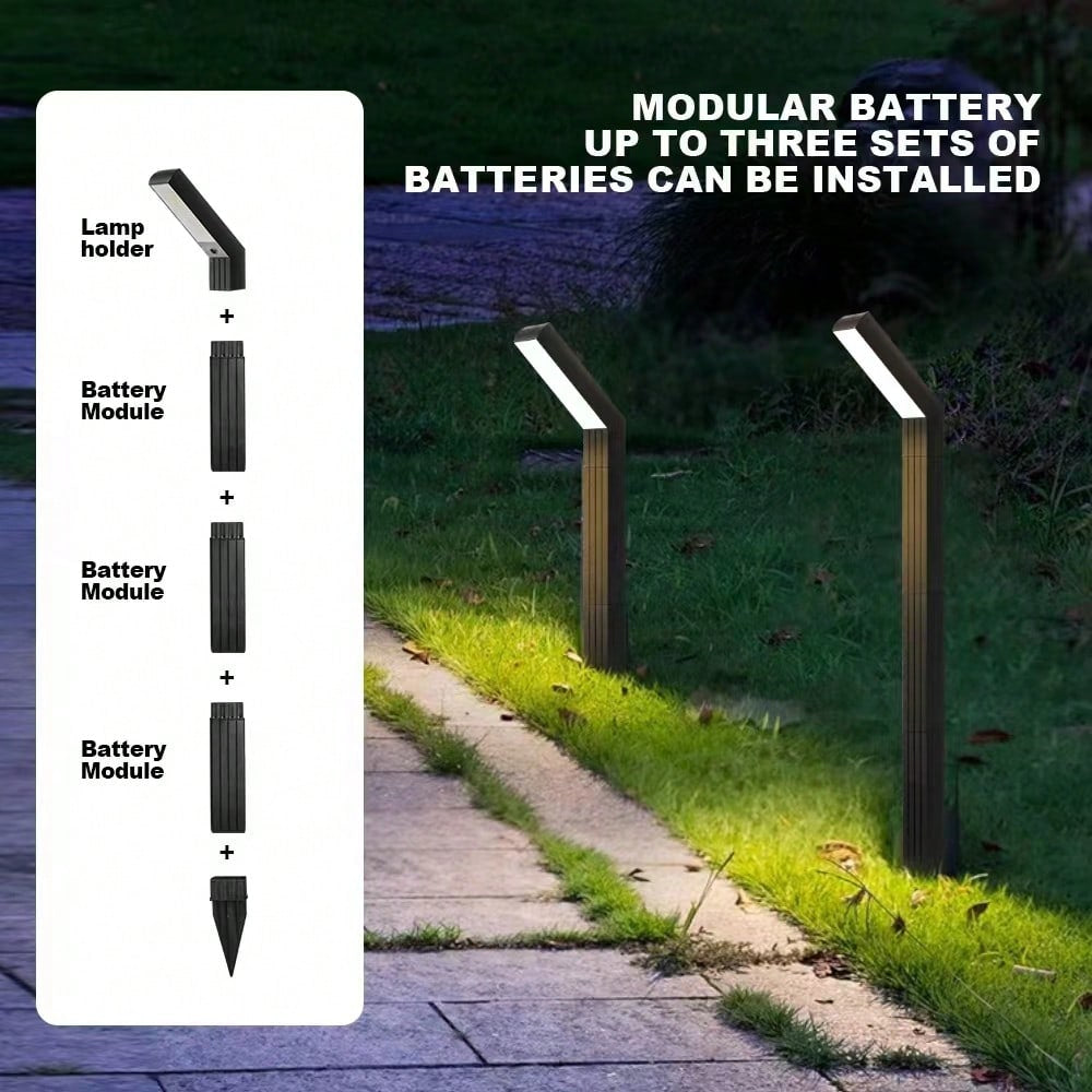 Lampa solara gradina cu sistem modular de baterii, pana la 3 module conectabile simultan