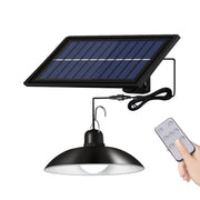 Lampa solara suspendata tip candelabru IP65 cu panou separat si telecomanda, corp 180mm