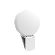 Mini lampa LED selfie circulara cu clip, reincarcabila USB, 3 trepte intensitate, design compact alb