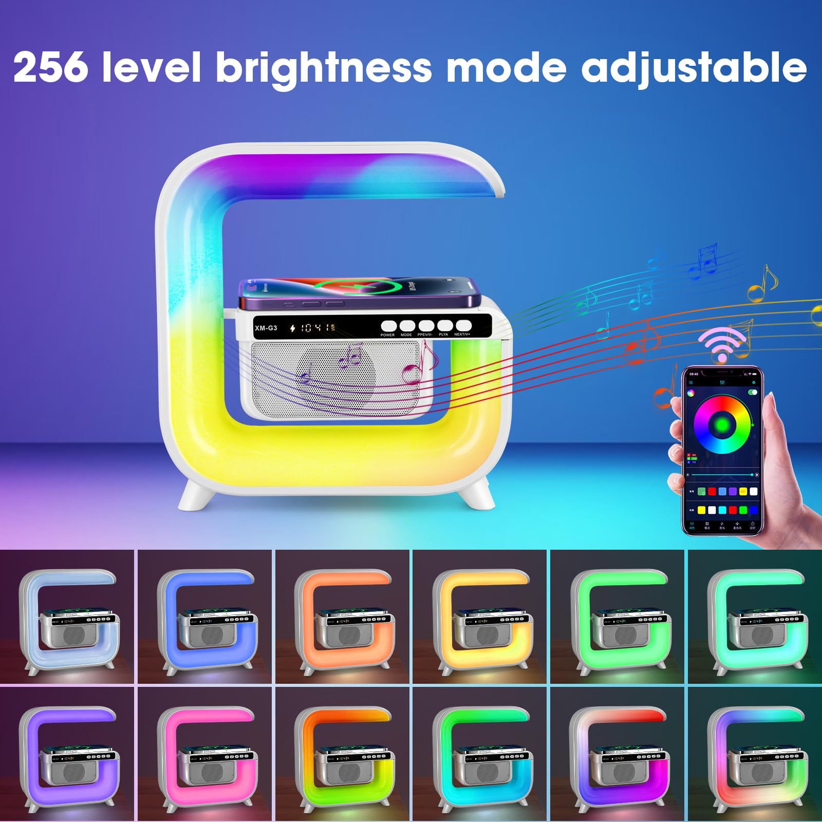 Lampa LED RGB cu 256 niveluri de luminozitate si 16 milioane culori, controlabila prin aplicatie