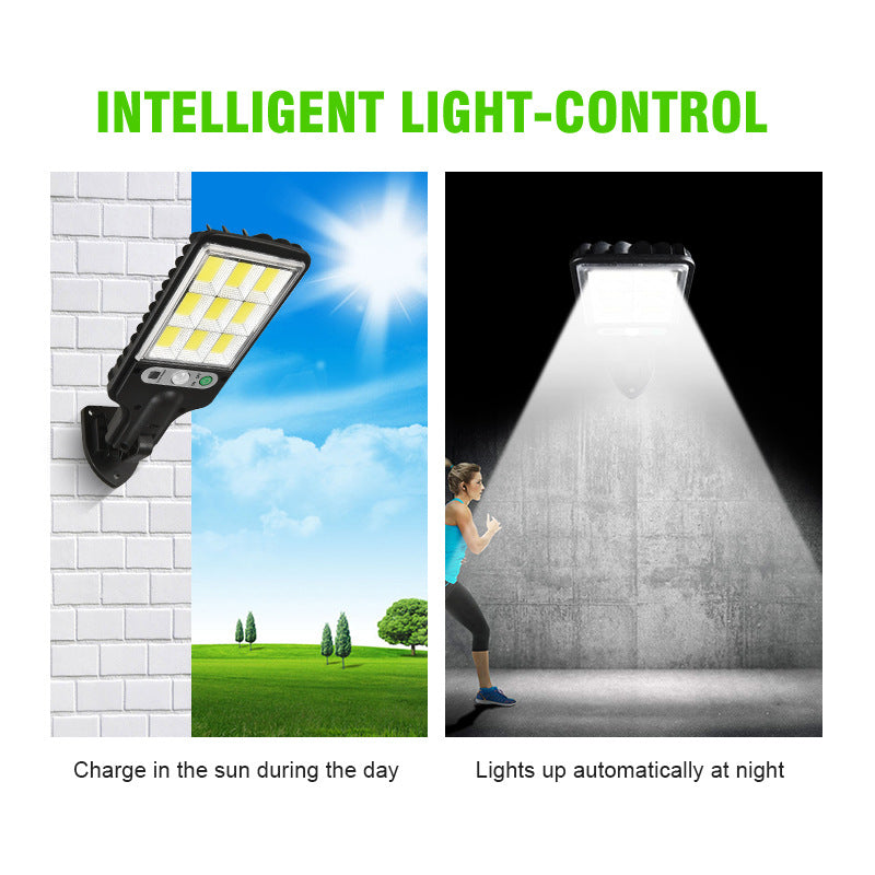Lampa solara stradala cu control inteligent: incarcare diurna si activare automata la miscare noaptea
