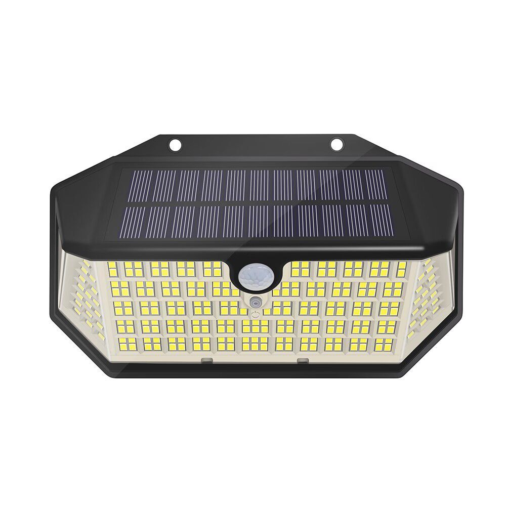 Lampa solara de perete cu 266 LED-uri, senzor de miscare PIR si acoperire 270 grade, montaj exterior